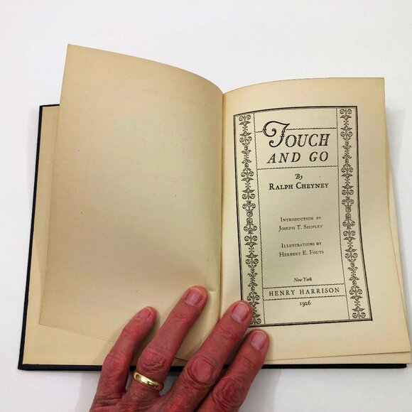 Vintage VGC Touch And Go Ralph Cheyney Signed Poetry Hard Cover 1926 - Picture 6 of 10